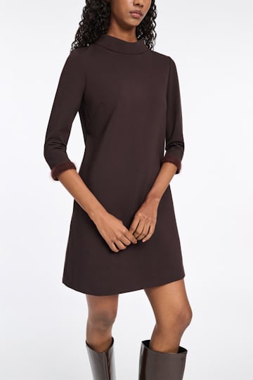 Dorothee Schumacher Shift dress in Punto Milano dark chocolate