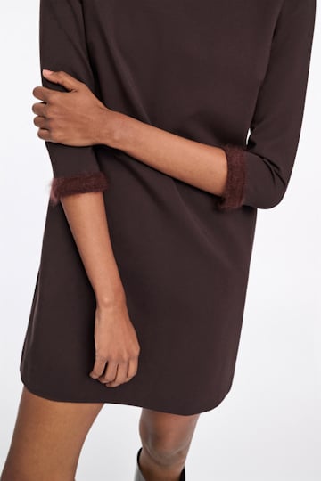 Dorothee Schumacher Shift dress in Punto Milano dark chocolate