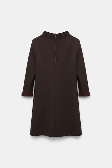 Dorothee Schumacher Shift dress in Punto Milano dark chocolate