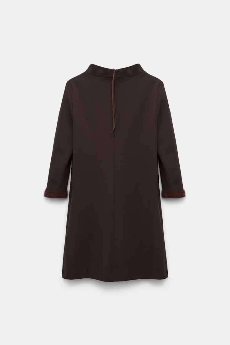 Dorothee Schumacher Shift dress in Punto Milano dark chocolate