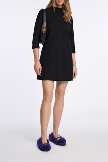 Dorothee Schumacher Shift dress in Punto Milano pure black