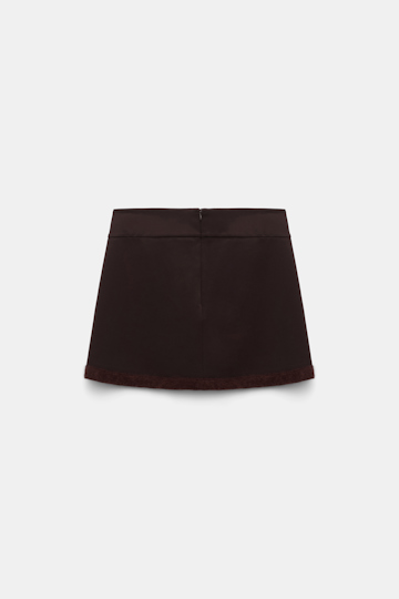 Dorothee Schumacher Miniskirt in Punto Milano dark chocolate