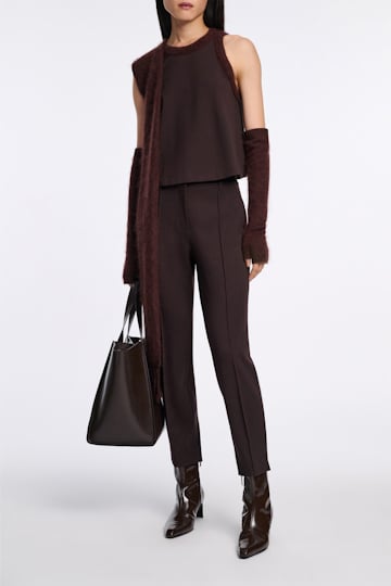 Dorothee Schumacher Top aus Punto Milano dark chocolate