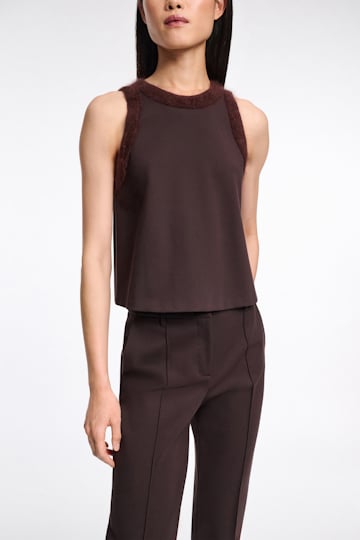 Dorothee Schumacher Top aus Punto Milano dark chocolate