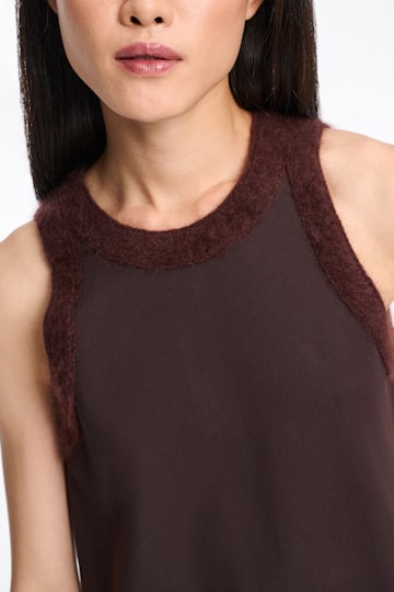 Dorothee Schumacher Top aus Punto Milano dark chocolate