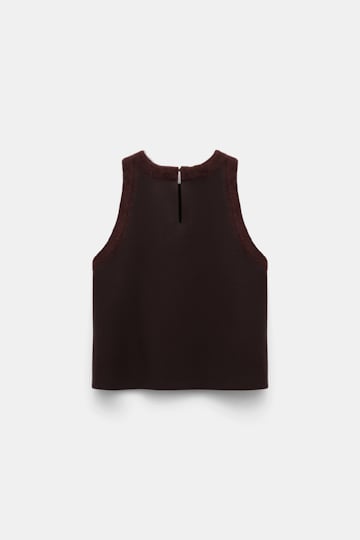 Dorothee Schumacher Top aus Punto Milano dark chocolate
