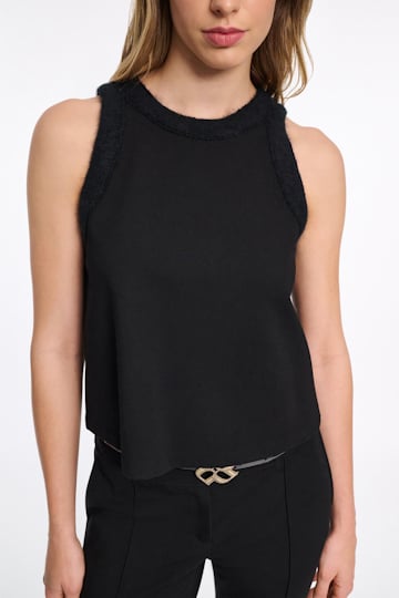 Dorothee Schumacher Top aus Punto Milano pure black