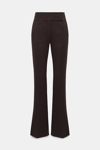 Dorothee Schumacher Bootcut pants in Punto Milano dark chocolate