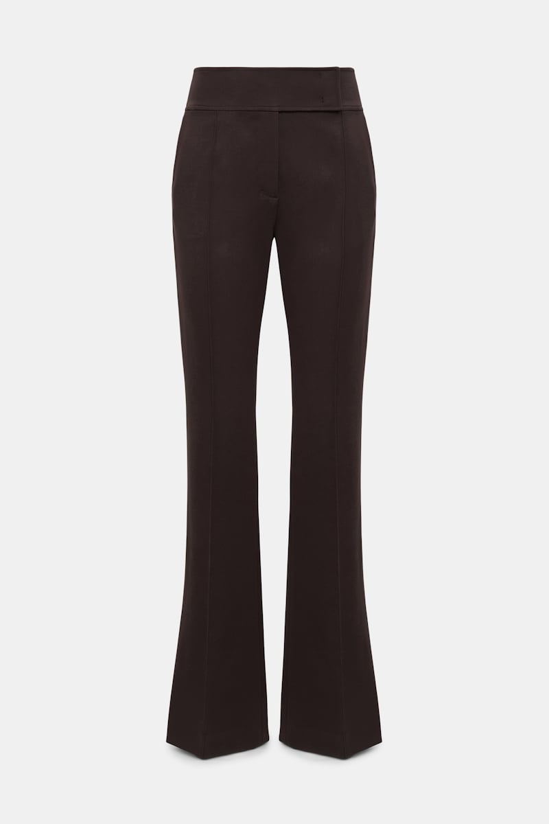 Dorothee Schumacher Bootcut Pants In Punto Milano In Brown