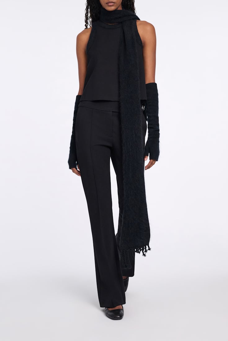 Dorothee Schumacher Bootcut Hose aus Punto Milano pure black