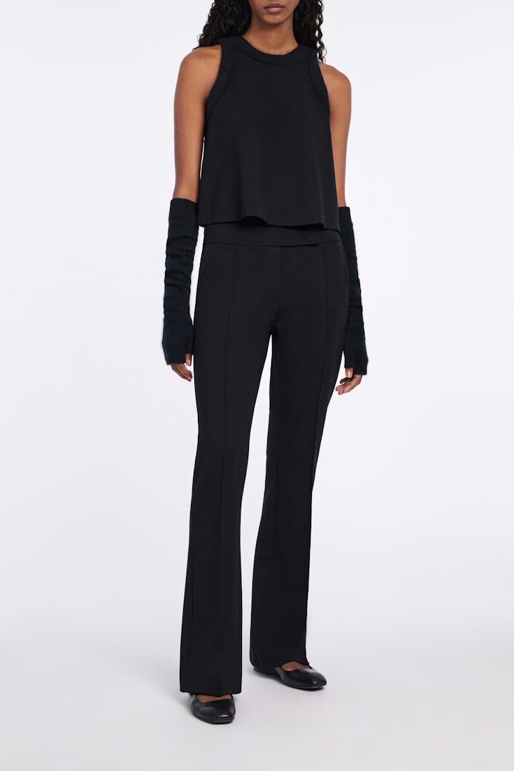 Dorothee Schumacher Bootcut Hose aus Punto Milano pure black