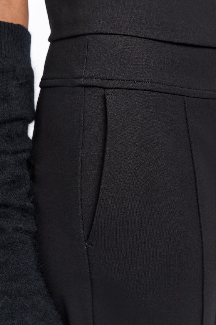 Dorothee Schumacher Bootcut Hose aus Punto Milano pure black