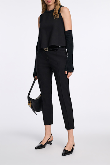 Dorothee Schumacher Zigarettenhose aus Punto Milano pure black