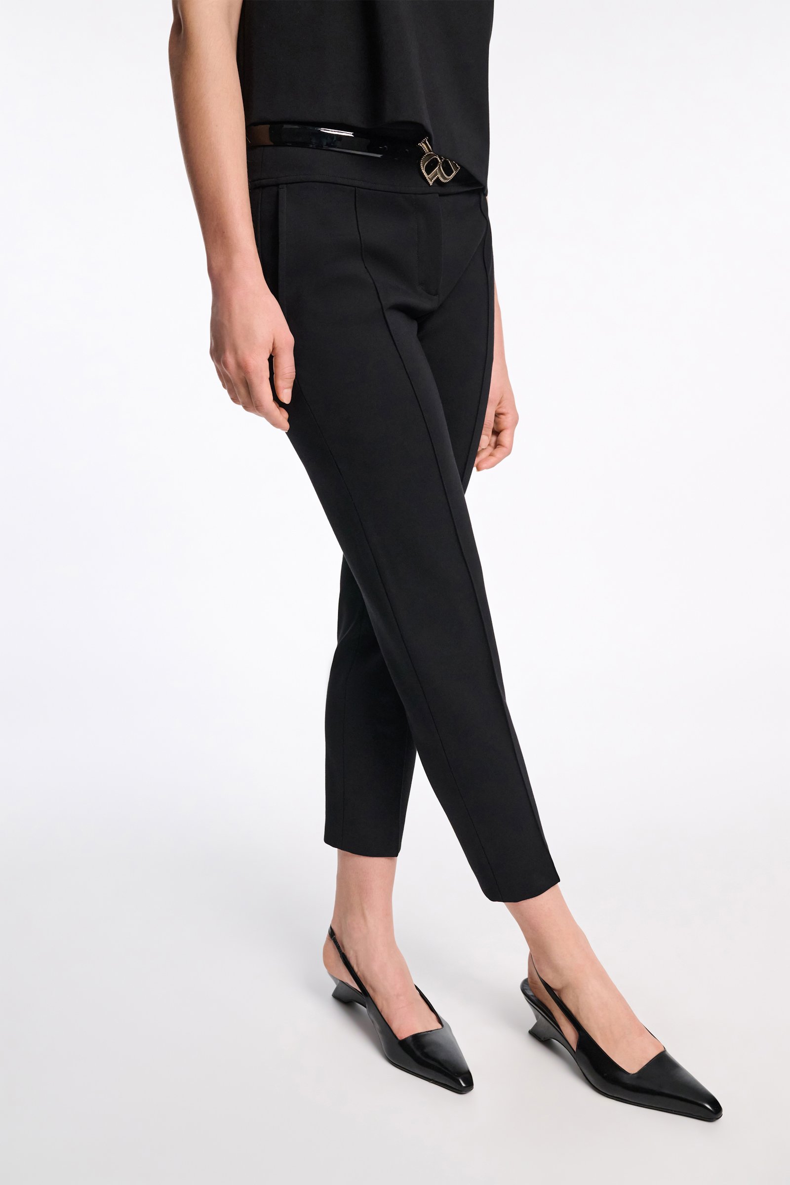 Dorothee Schumacher Zigarettenhose aus Punto Milano pure black