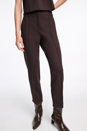 Dorothee Schumacher Cigarette pants in Punto Milano dark chocolate