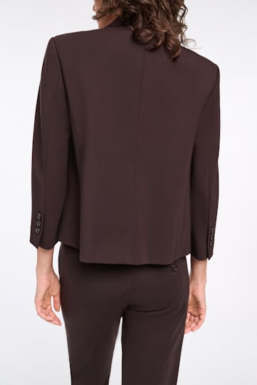 Dorothee Schumacher Cropped blazer in Punto Milano dark chocolate