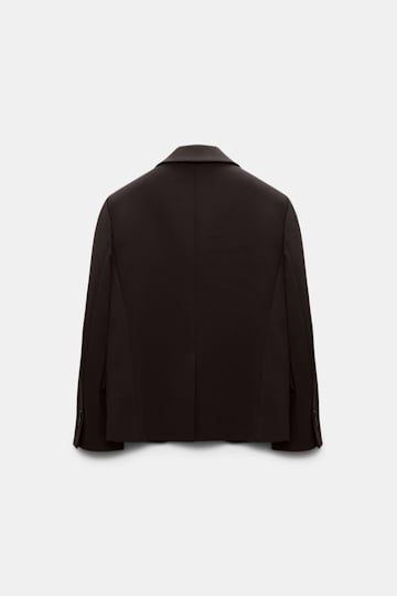 Dorothee Schumacher Cropped blazer in Punto Milano dark chocolate