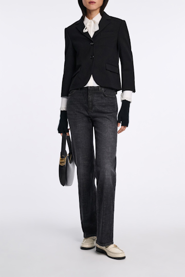 Dorothee Schumacher Mini-Blazer aus Punto Milano pure black