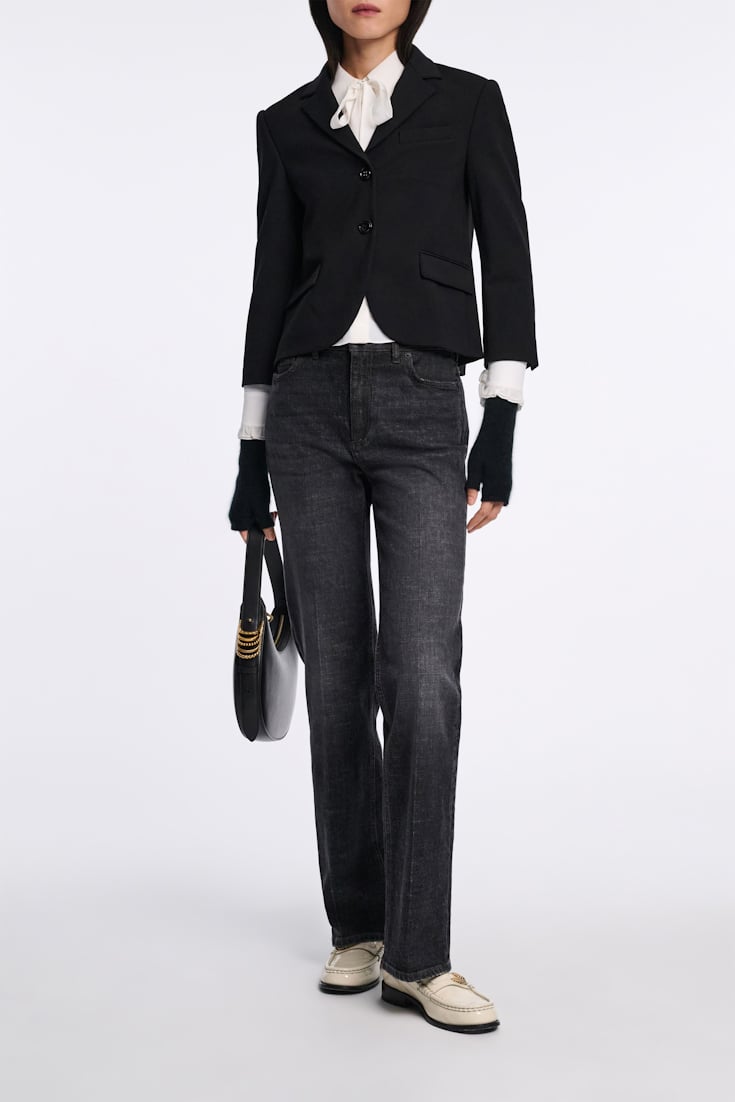 Dorothee Schumacher Mini-Blazer aus Punto Milano pure black