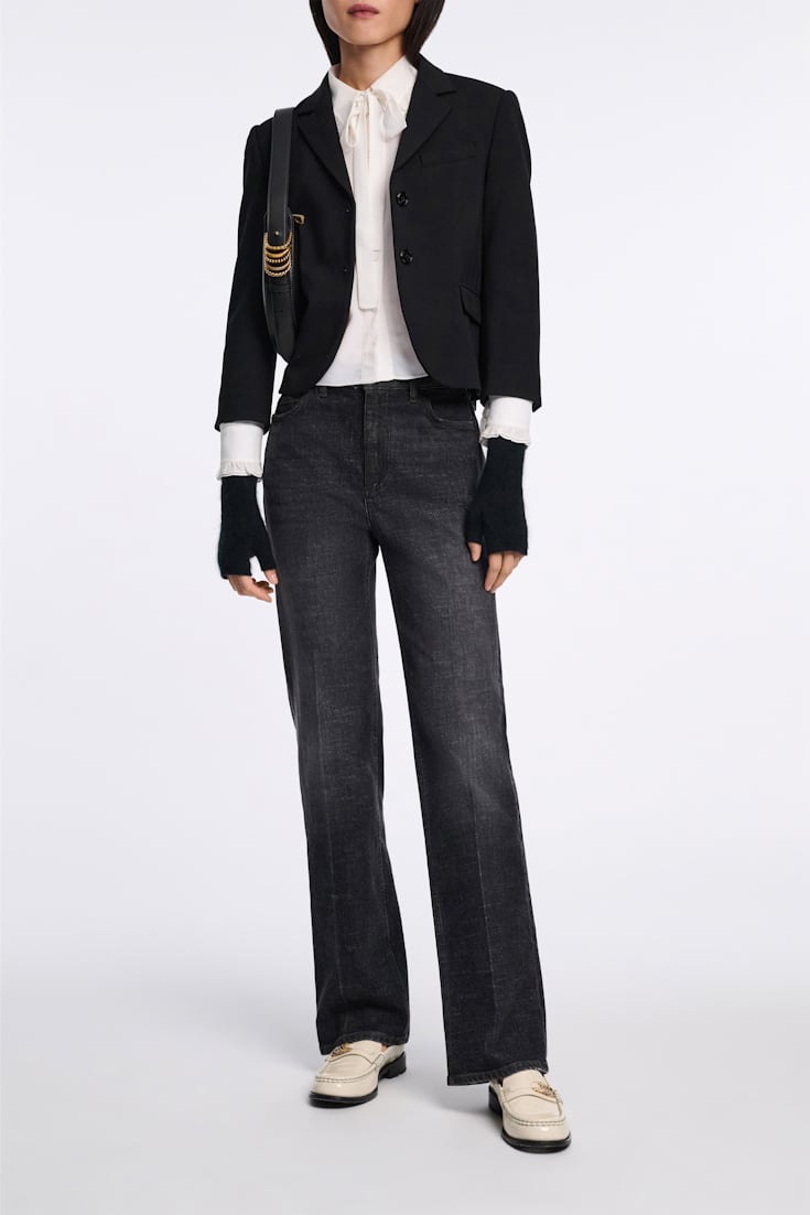 Dorothee Schumacher Mini-Blazer aus Punto Milano pure black