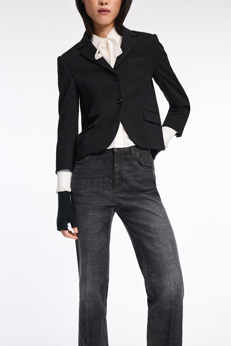 Dorothee Schumacher Mini-Blazer aus Punto Milano pure black