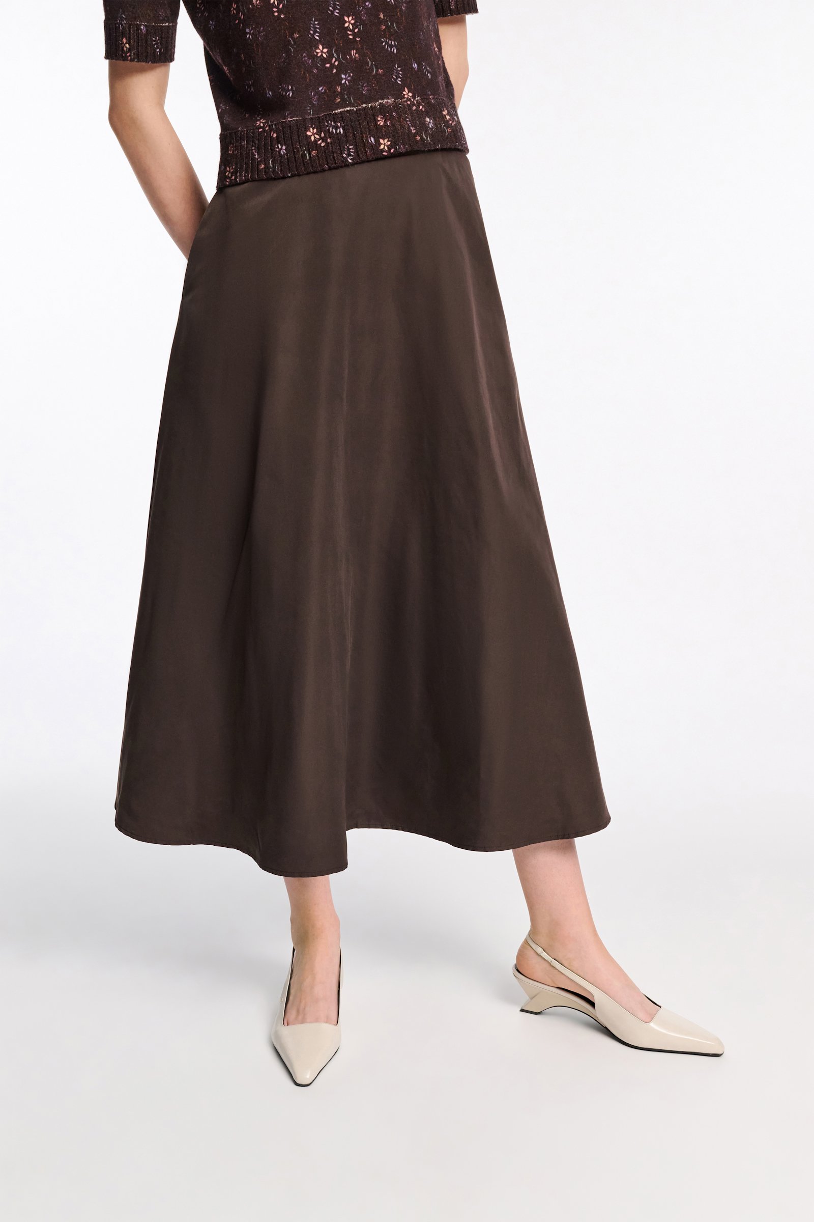 Dorothee Schumacher Rock aus Nylon dark chocolate