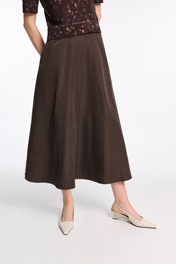 Dorothee Schumacher Rock aus Nylon dark chocolate