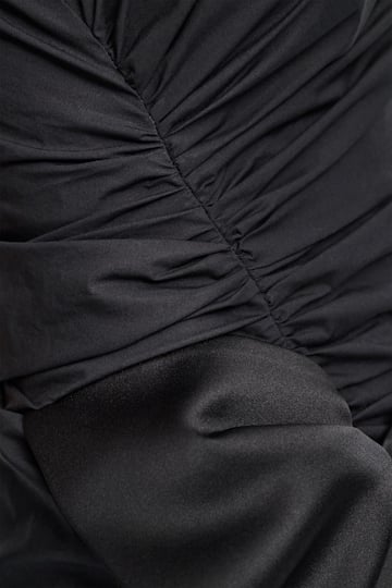 Dorothee Schumacher Kleid aus Baumwoll-Popeline mit Maxischleife pure black