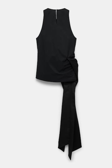 Dorothee Schumacher Top aus Baumwoll-Popeline mit Maxischleife pure black