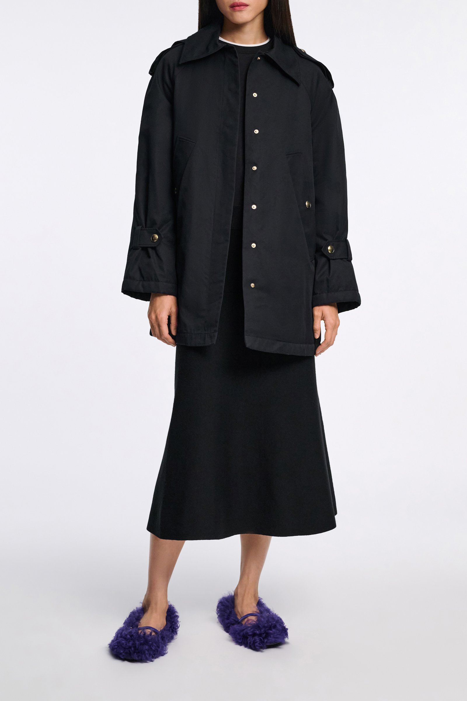 Dorothee Schumacher Kurzmantel aus Cotton pure black