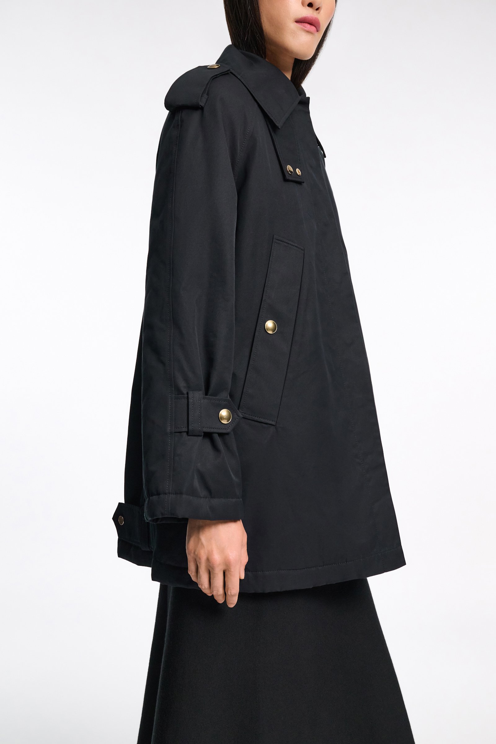 Dorothee Schumacher Kurzmantel aus Cotton pure black