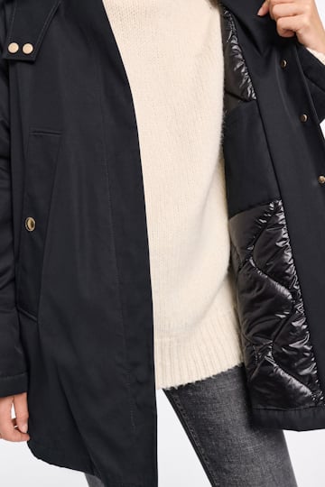 Dorothee Schumacher Short cotton coat pure black