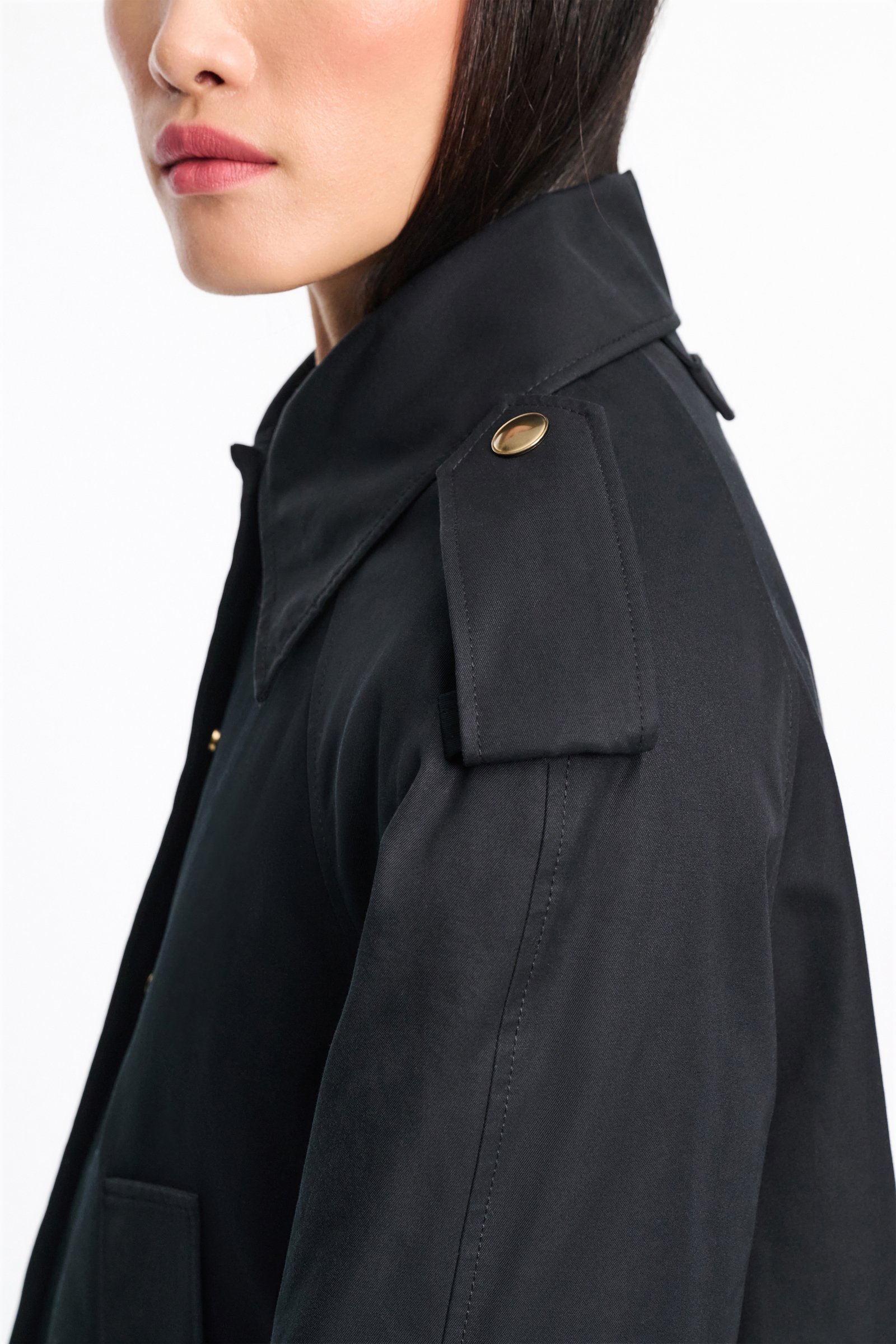 Dorothee Schumacher Kurzmantel aus Cotton pure black