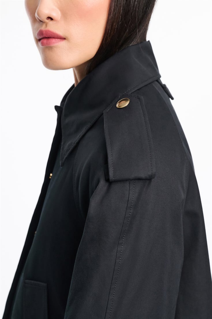 Dorothee Schumacher Kurzmantel aus Cotton pure black