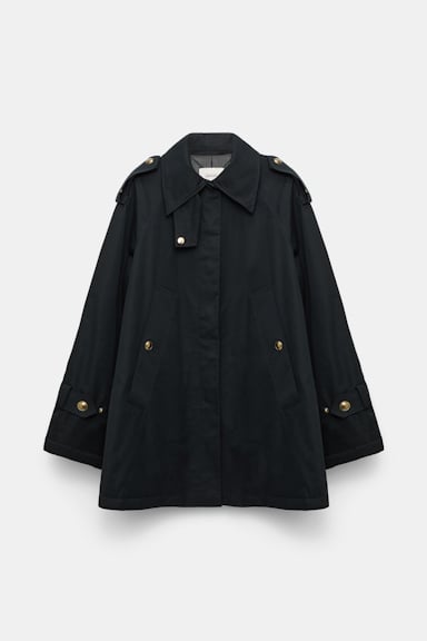Dorothee Schumacher Kurzmantel aus Cotton pure black