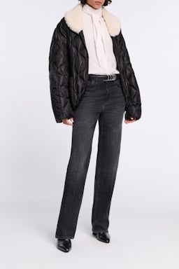 Dorothee Schumacher Daunenjacke mit Teddykragen pure black