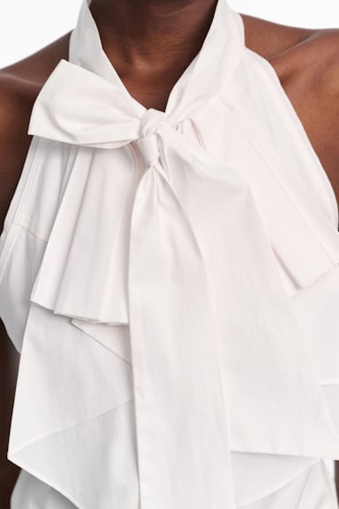 Dorothee Schumacher Ärmellose Bluse mit Schleifen-Element pure white