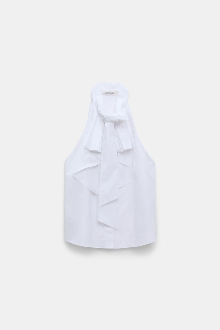 Dorothee Schumacher Ärmellose Bluse mit Schleifen-Element pure white