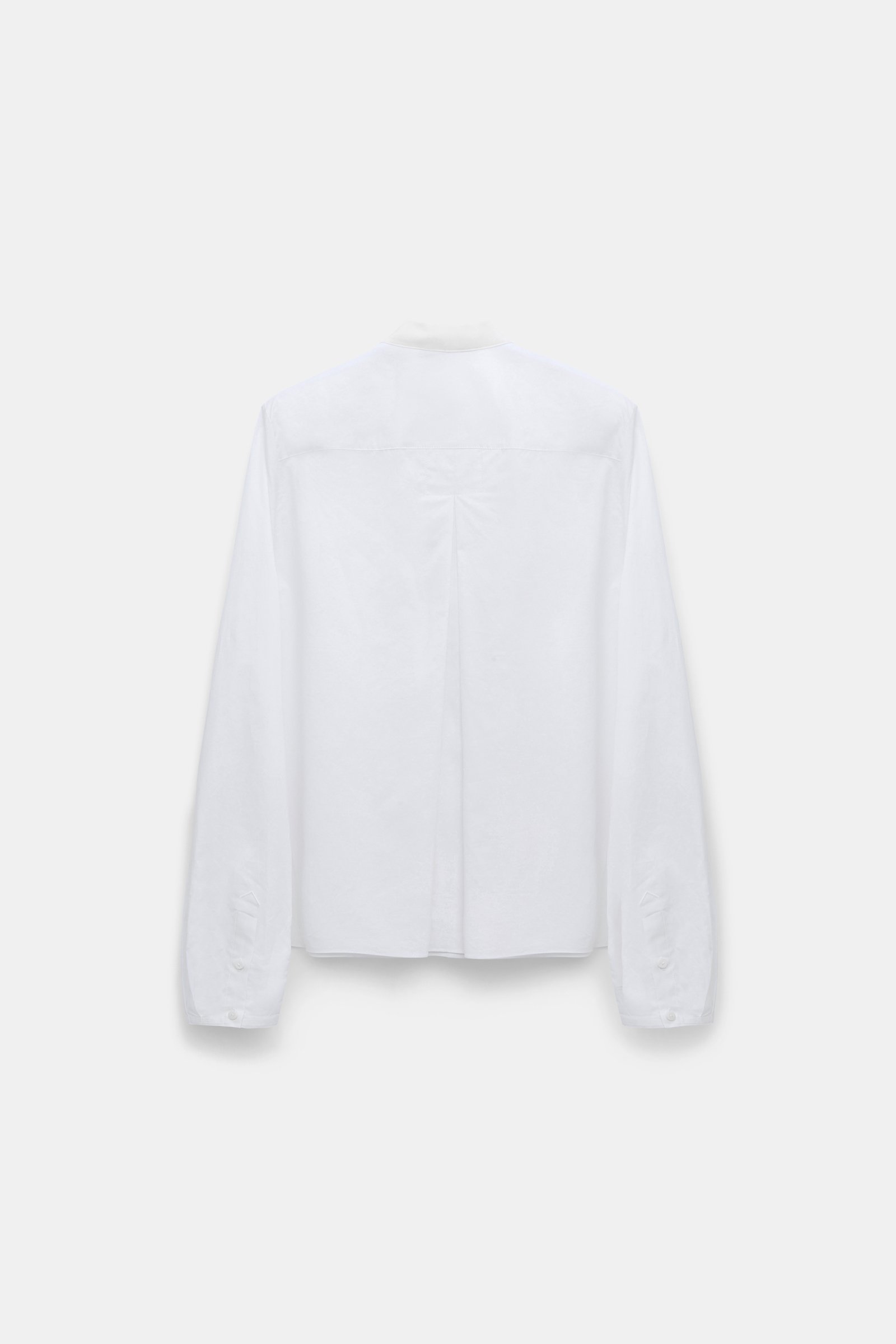 Dorothee Schumacher Stretch poplin blouse with draped bow pure white