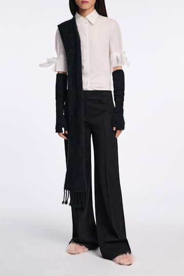 Dorothee Schumacher Halbarm Bluse aus Popeline-Stretch pure white
