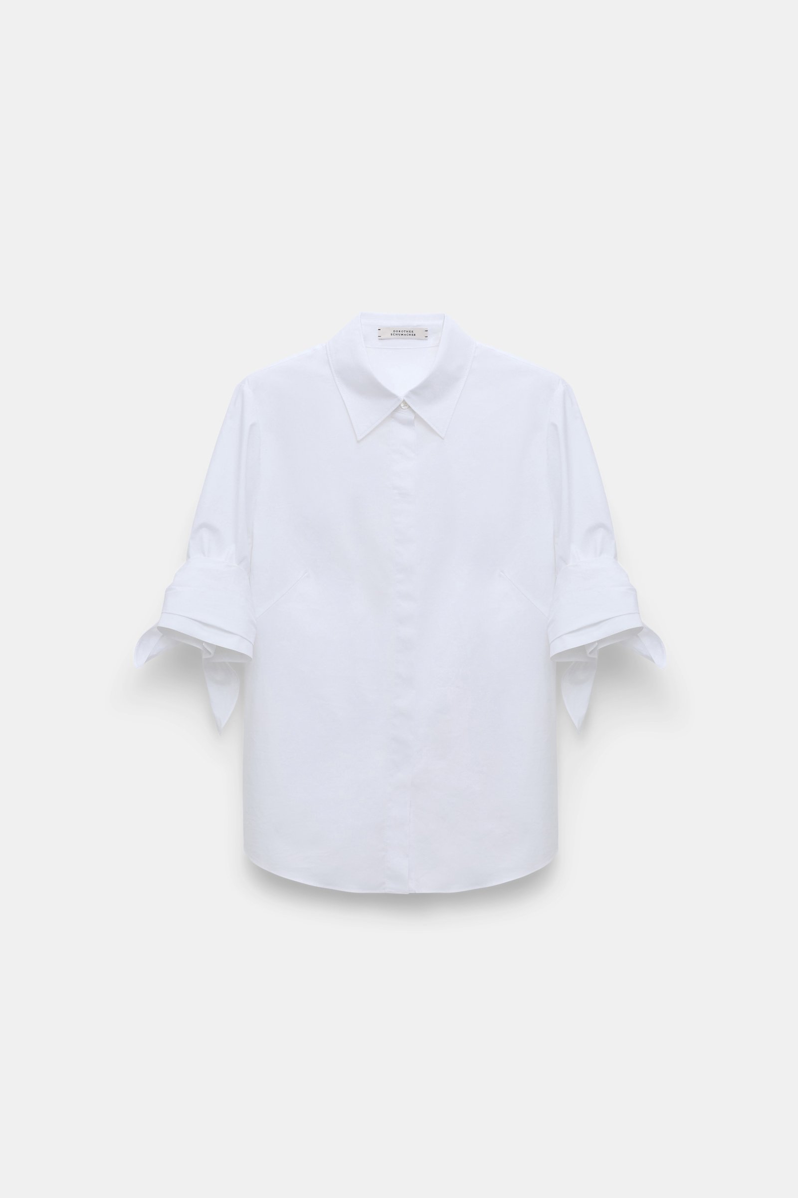 Dorothee Schumacher Stretch poplin tie-sleeve blouse pure white