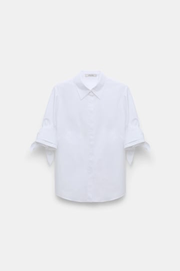 Dorothee Schumacher Halbarm Bluse aus Popeline-Stretch pure white