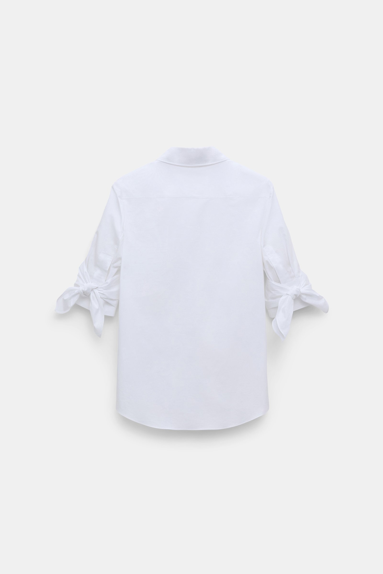 Dorothee Schumacher Stretch poplin tie-sleeve blouse pure white