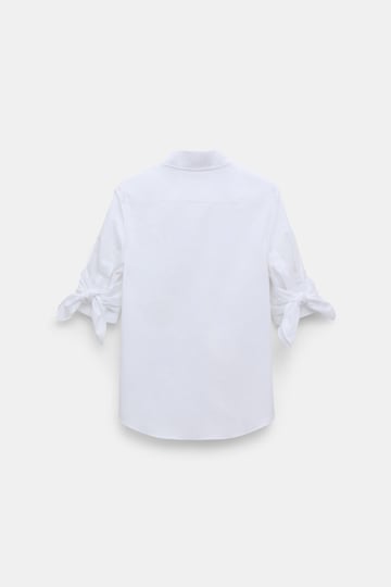 Dorothee Schumacher Stretch poplin tie-sleeve blouse pure white