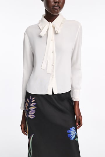 Dorothee Schumacher Bluse mit Rüschendetails camellia white