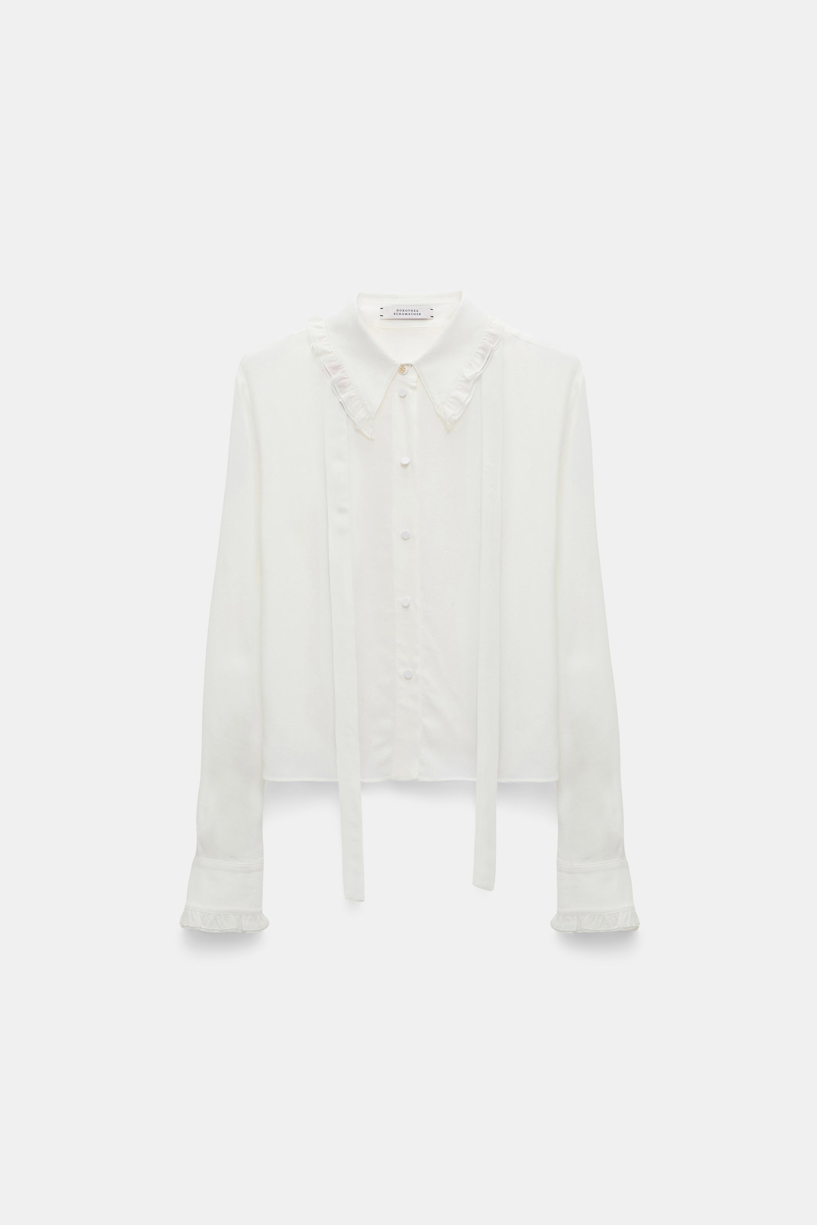 Dorothee Schumacher Silk-viscose crêpe de Chine blouse camellia white