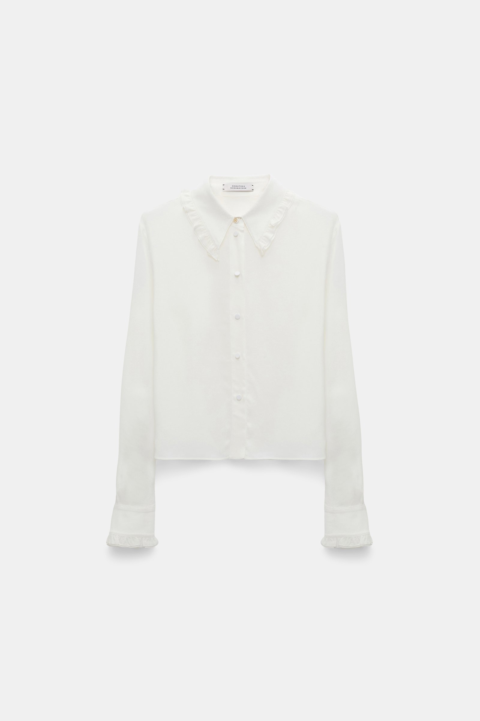 Dorothee Schumacher Silk-viscose crêpe de Chine blouse camellia white