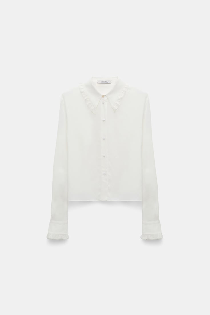 Dorothee Schumacher Silk-viscose crêpe de Chine blouse camellia white
