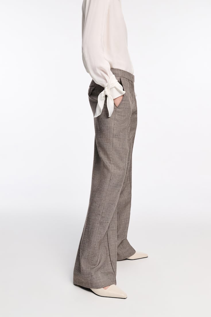 Dorothee Schumacher Silk-viscose crêpe de Chine tie-sleeve blouse camellia white