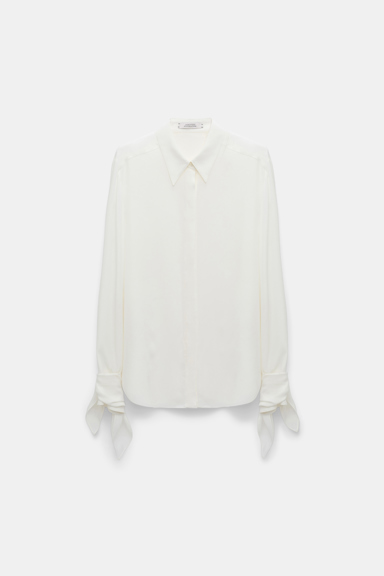 Dorothee Schumacher Bluse mit abnehmbarem Binde-Element camellia white
